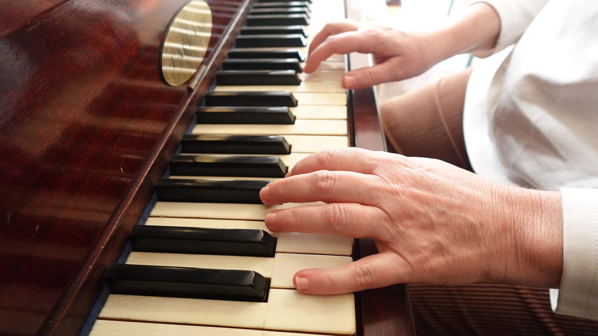 Close-up of piano keys